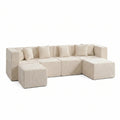 U-Shaped Modular Couch - Beige / Chenille