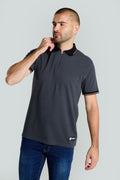 Men's Sport Zip Polo: Drop 1 - Grey / M