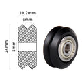 POM Plastic Pulley 3D Printer Wheels - V Slot Wheel * 10PCS / CN Warehouse