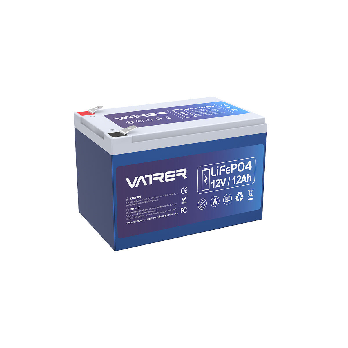 Vatrer 12V 12Ah LiFePO4 Deep Cycle Battery - 10 PACK($54.99/Each)