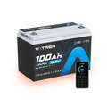Vatrer 12V 100Ah Heated Lithium Battery with Bluetooth 100A BMS - 10 PACK