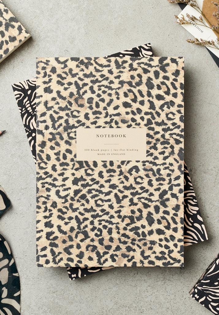 Heirloom Vintage Leopard Print Flat Notebook - One Size