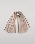 Ives Chevron Border Natural Cashmere Scarf