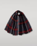 Orton Crammed Tartan Navy Cashmere Scarf