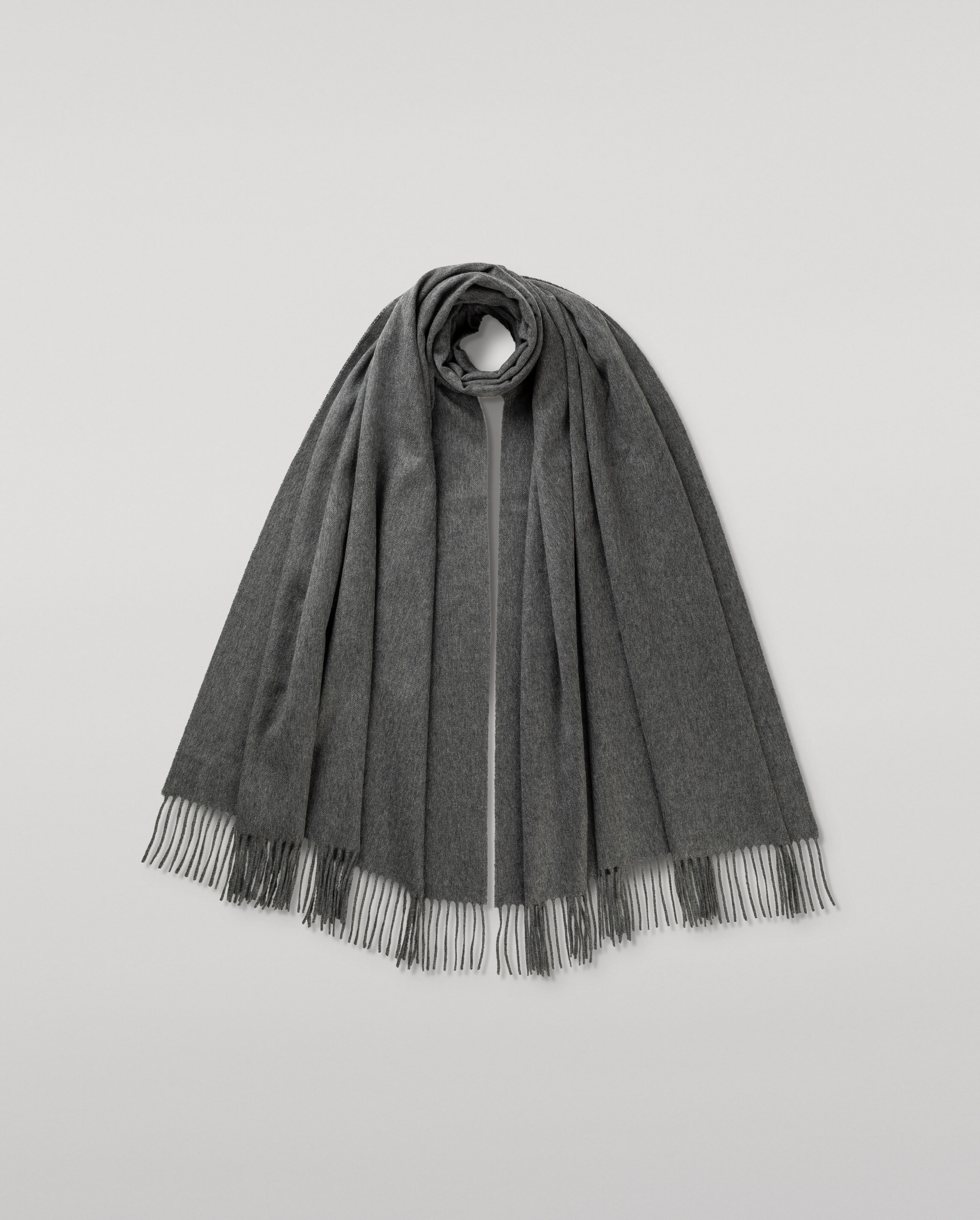 Mid Grey Cashmere Stole