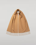 Wide Camel Cashmere Scarf