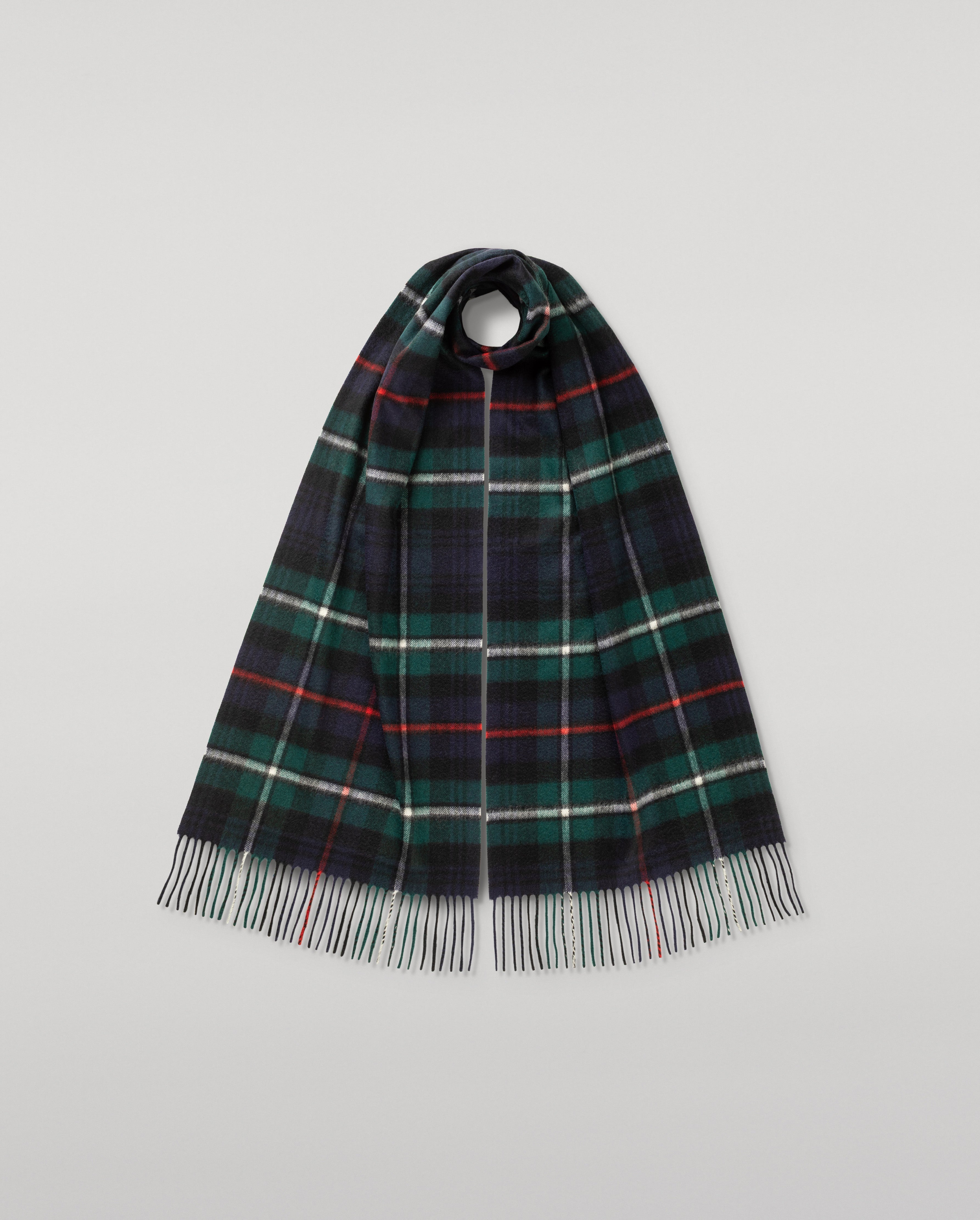 Wide MacKenzie Tartan Cashmere Scarf