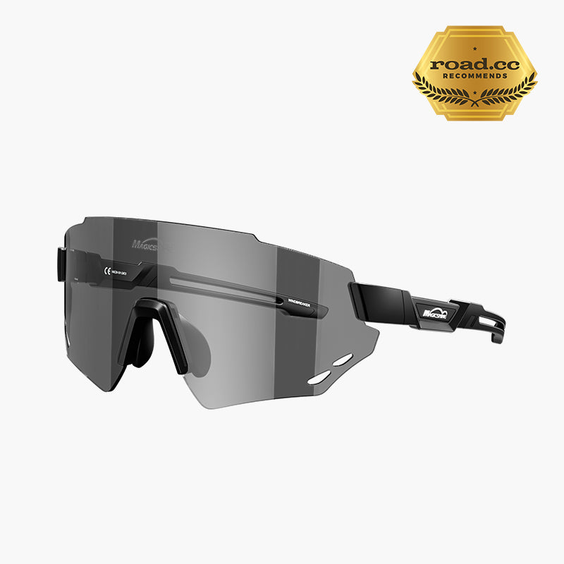 WINDBREAKER POLARIZED CYCLING SUNGLASSES - Matte Black + Black