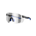 WINDBREAKER Photochromic Cycling Sunglasses - Matte Black + Blue