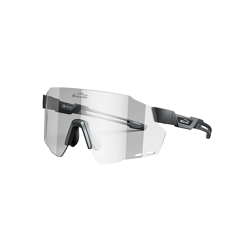 WINDBREAKER Photochromic Cycling Sunglasses - Matte Black + Black