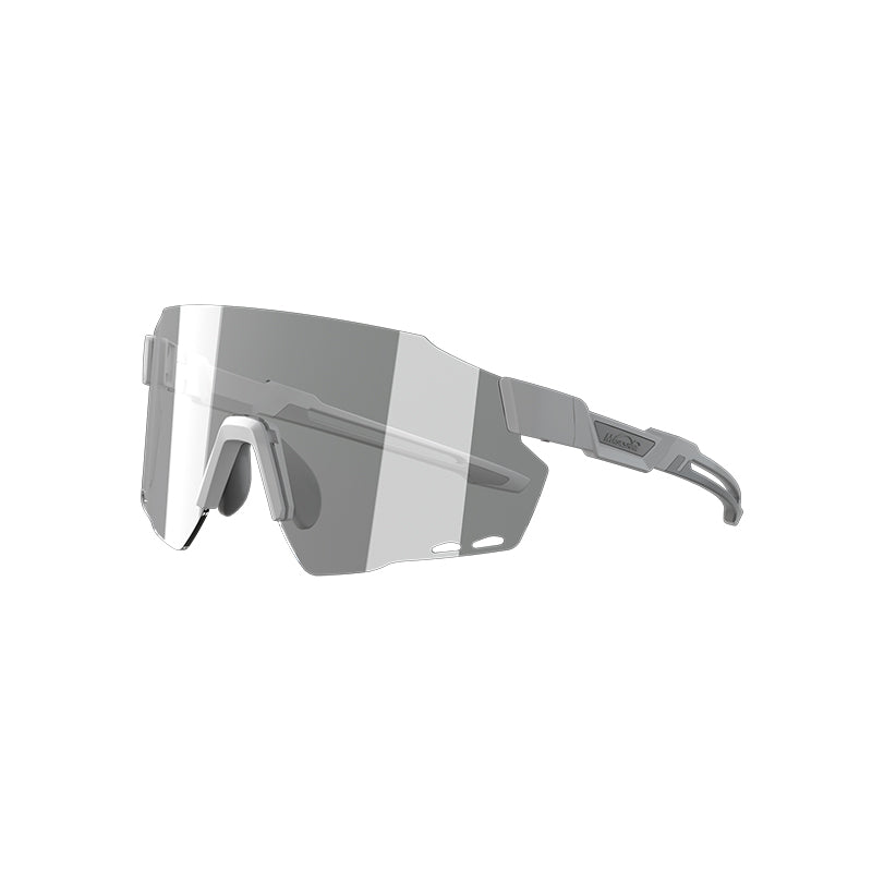 WINDBREAKER Photochromic Cycling Sunglasses - Matte Grey + Grey
