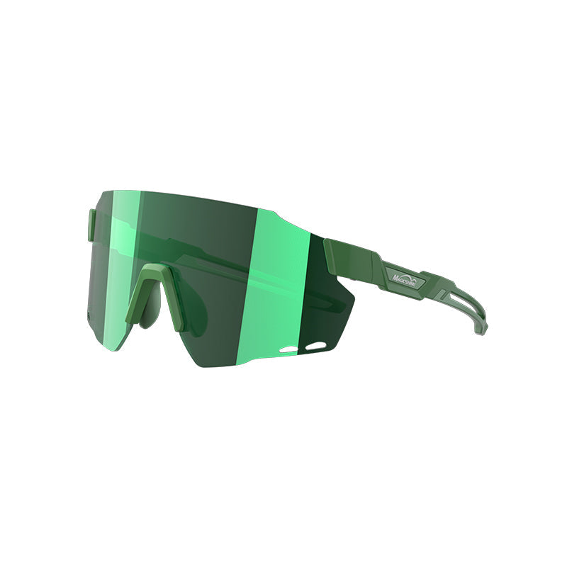 WINDBREAKER Classic Cycling Sunglasses - Matte Green + Dark Green