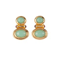 1990s Vintage Elizabeth Taylor Cabochon Clip-On Earrings