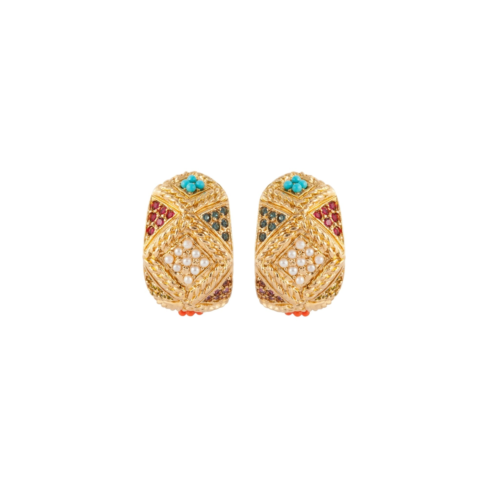 1980s Vintage D'Orlan Hoop Clip-On Earrings