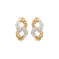 1980s Vintage Knot Swarovski Crystal Link Earrings