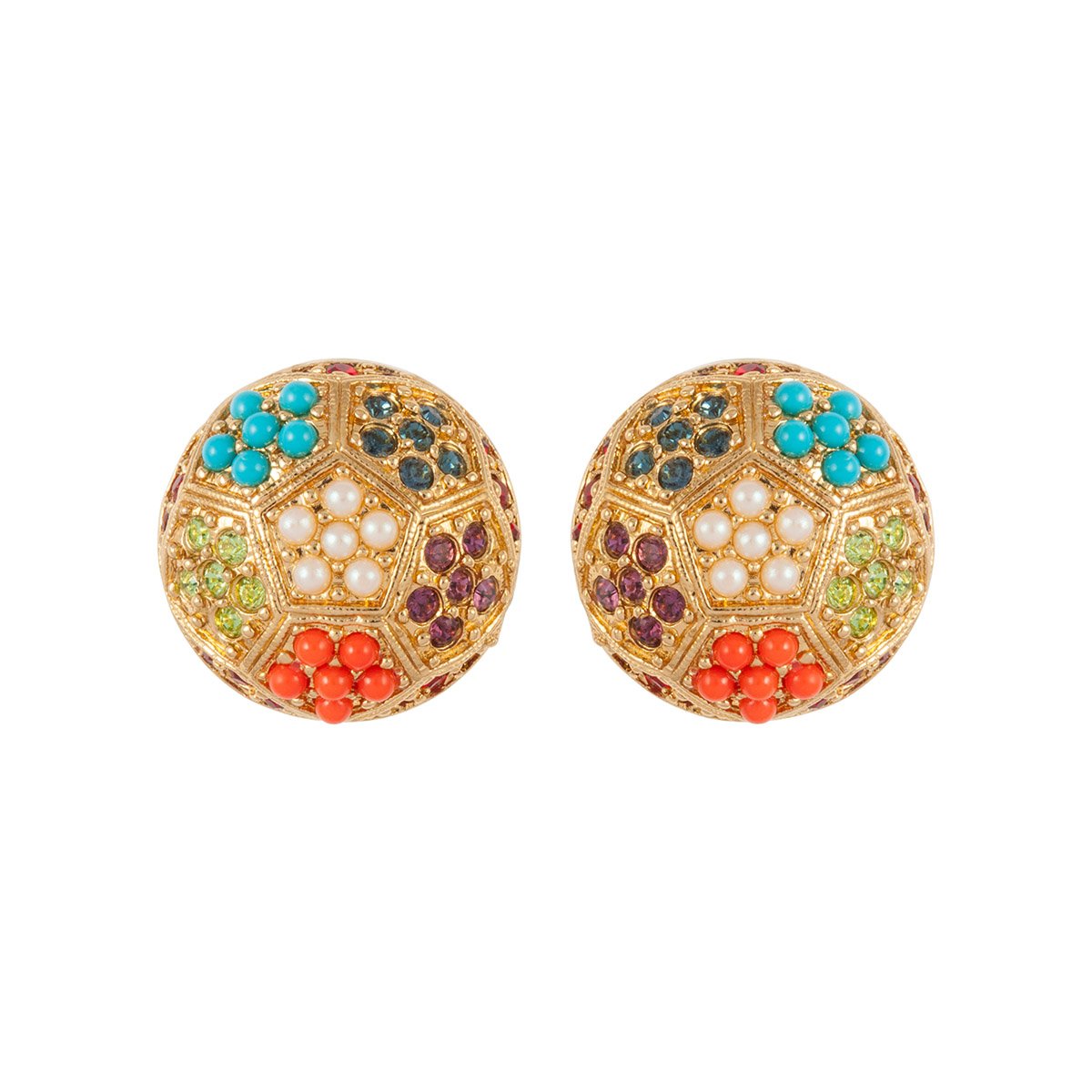 1980s Vintage D'Orlan Crystal Clip-On Earrings