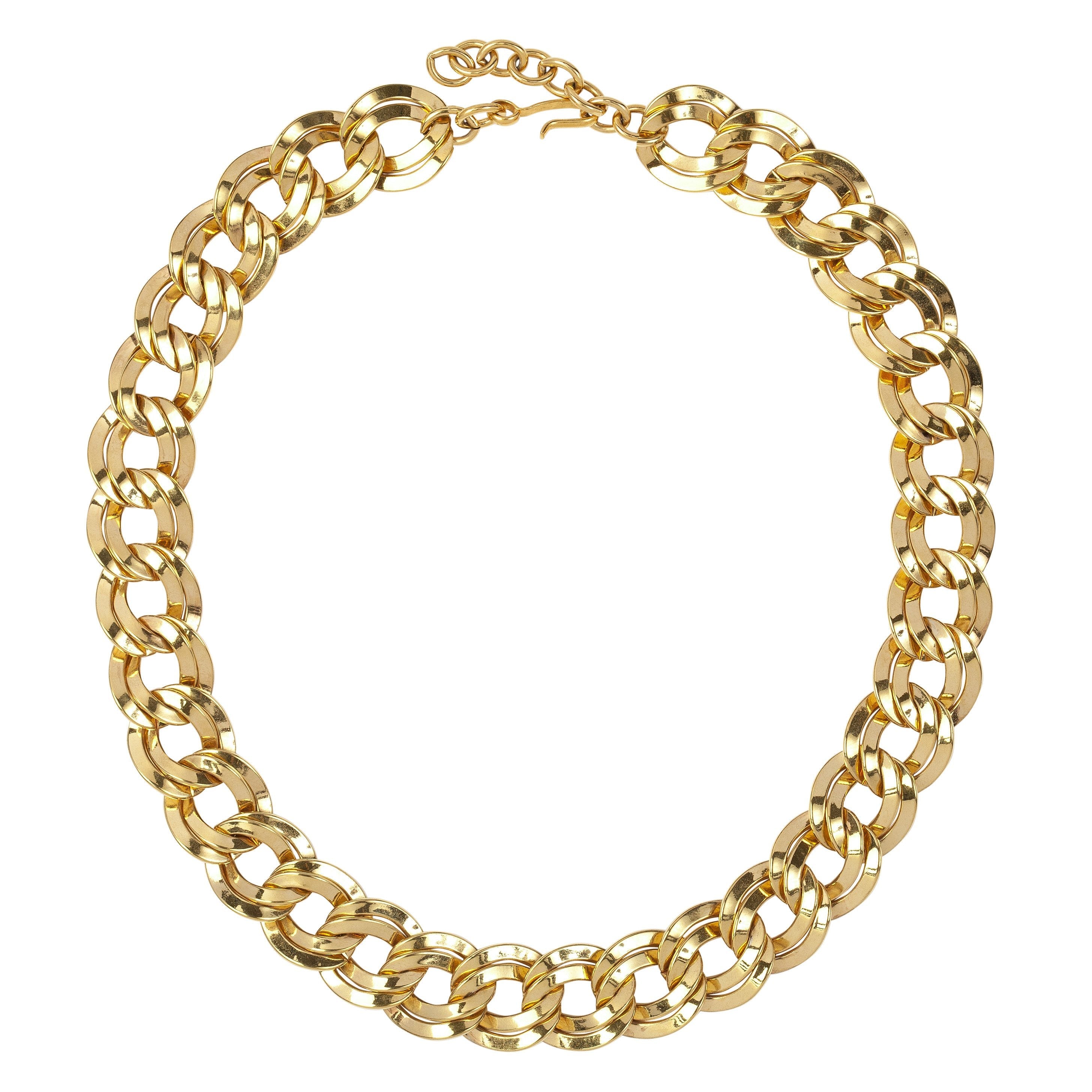 1980s Vintage Monet Double Link Necklace