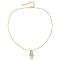 1980s Vintage D'Orlan Swarovski Crystal Drop Necklace