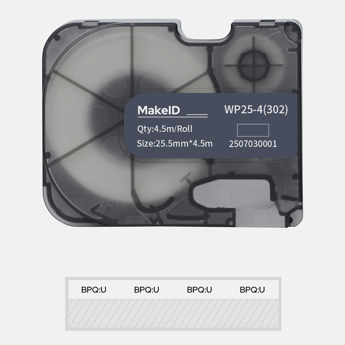 MakeID P31S White Self-Laminating Label for Electrical & Datacom Cable - 1"H x 14.76ft L