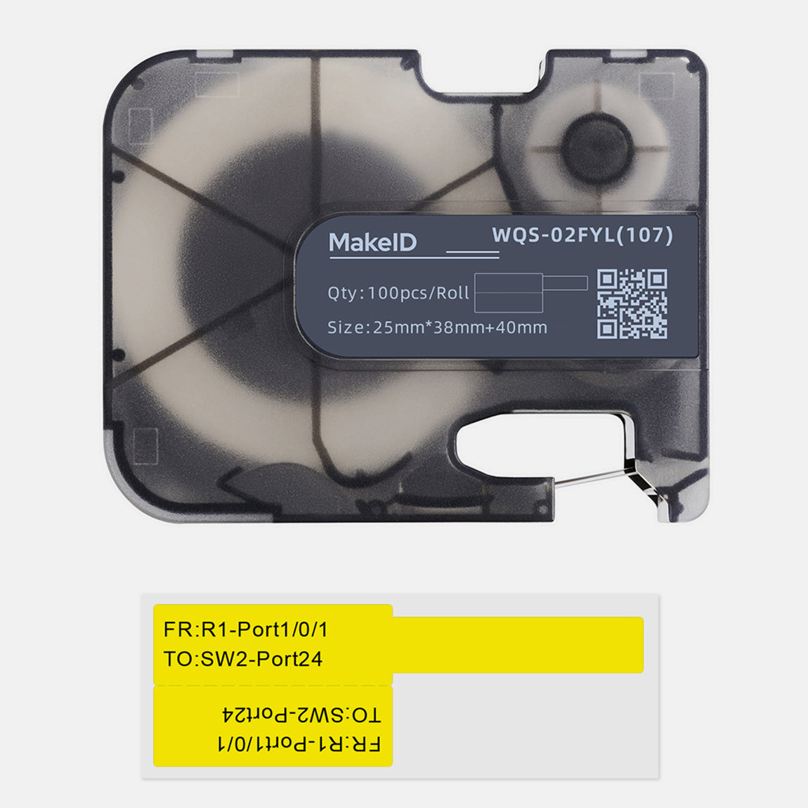 P-Flag Matte Polypropylene Labels with Ribbon for P31 Industrial Label Printer-0.98"H x1.50"W(100pcs/roll) - Yellow