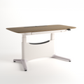 COLAMY LumiDesk All-in-1 Electric Height Adjustable Desk - 55.1"x 28.0" / Walnut-White / VENEER