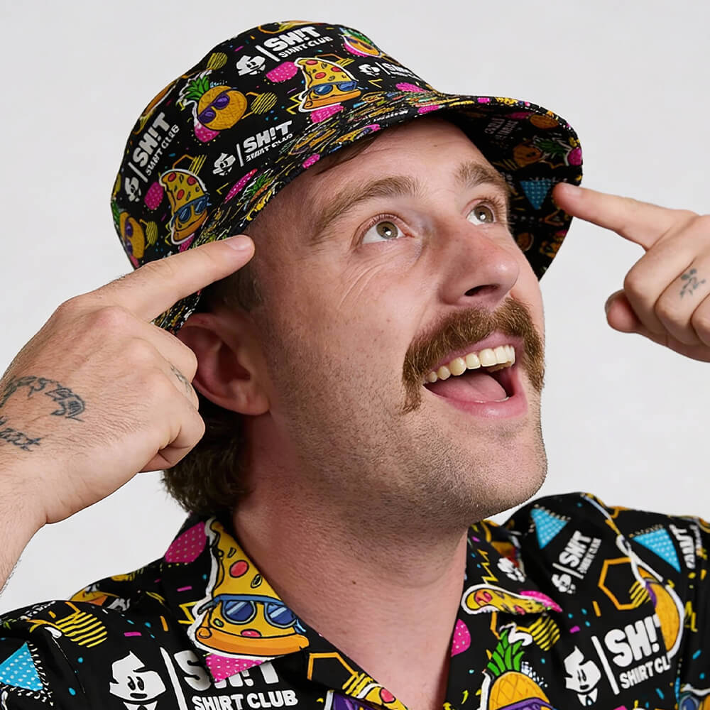 Wanna Pizza This Bucket Hat - One Size (60cm Head)