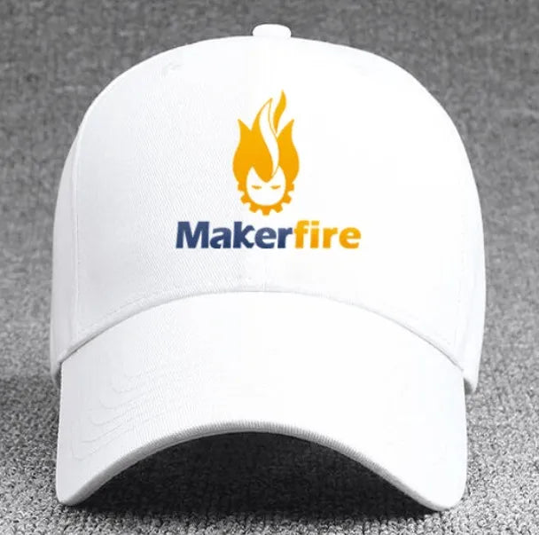 Makerfire Men's Peaked Cap - White