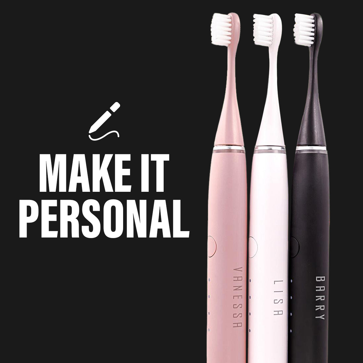 Sonic Pro Electric Toothbrush - Jet Black - Personalised