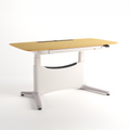 COLAMY LumiDesk All-in-1 Electric Height Adjustable Desk - 55.1"x 28.0" / White Oak-White / VENEER