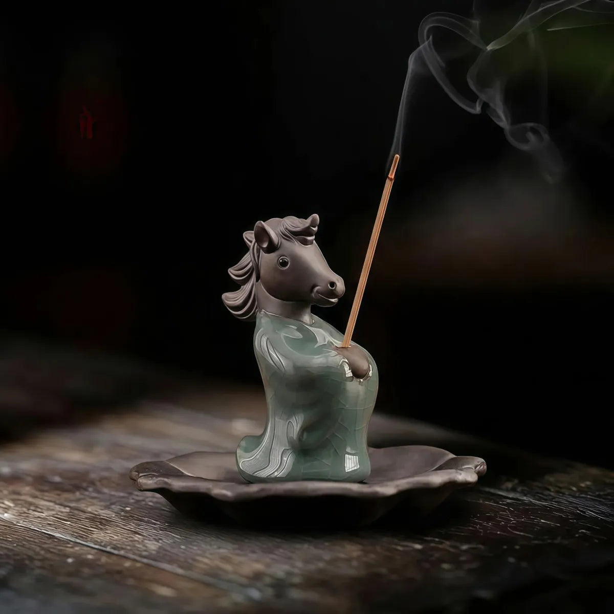 Manifestation & Momentum Burner Set (Includes Incense Sticks) - Wishful Foal Ceramic Horse