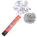 Confetti- en rookkanon (Zilver/Wit)