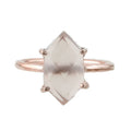 Statement Pink Morganite Gemstone Crystal RIng - L (51.5mm)
