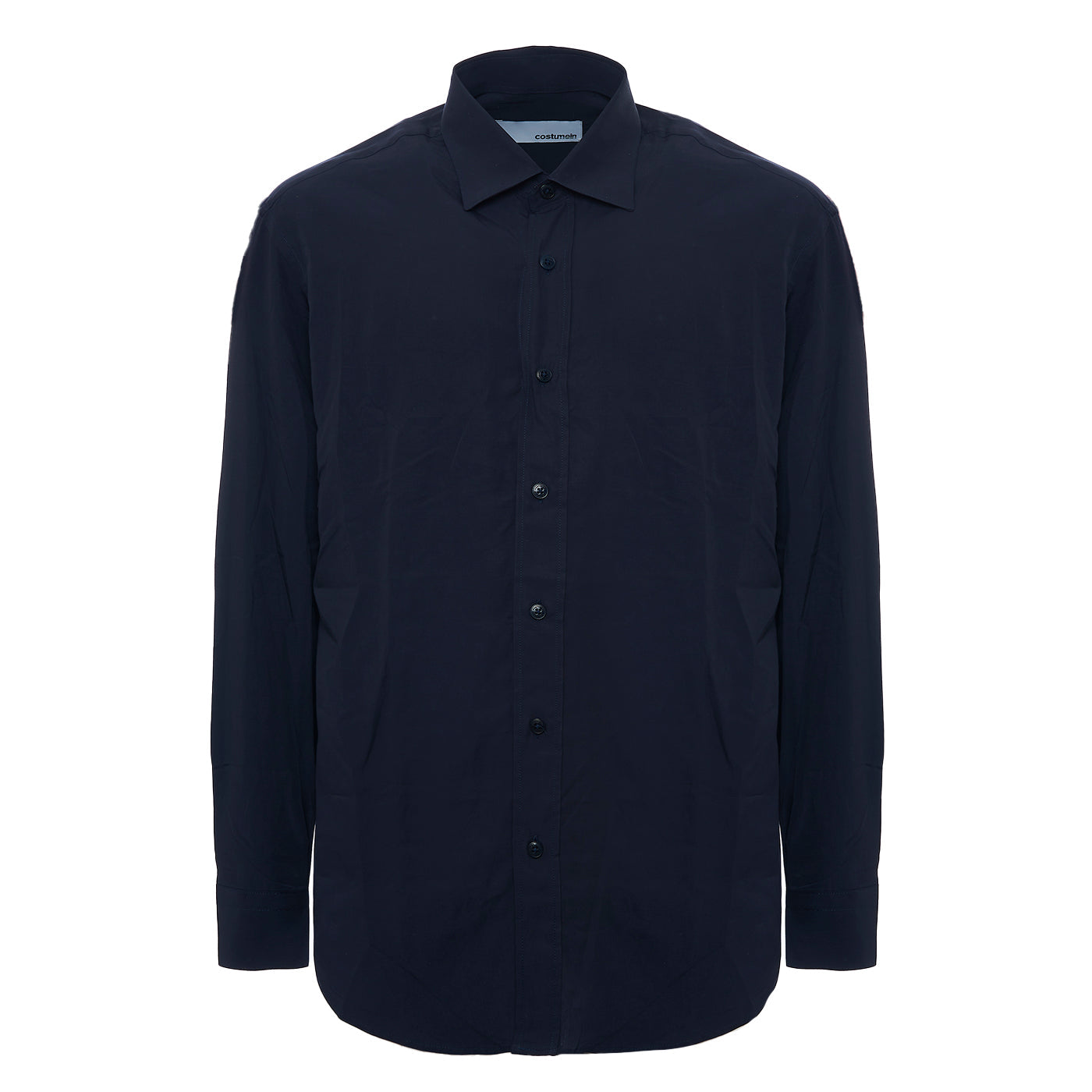Camicia Andrea blu in tencel - 48