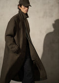 WOOL MAC COAT - Moss - L