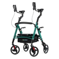 YF-9008A Dual-Brake Heavy Duty Upright Walker 10" Wheels - Green