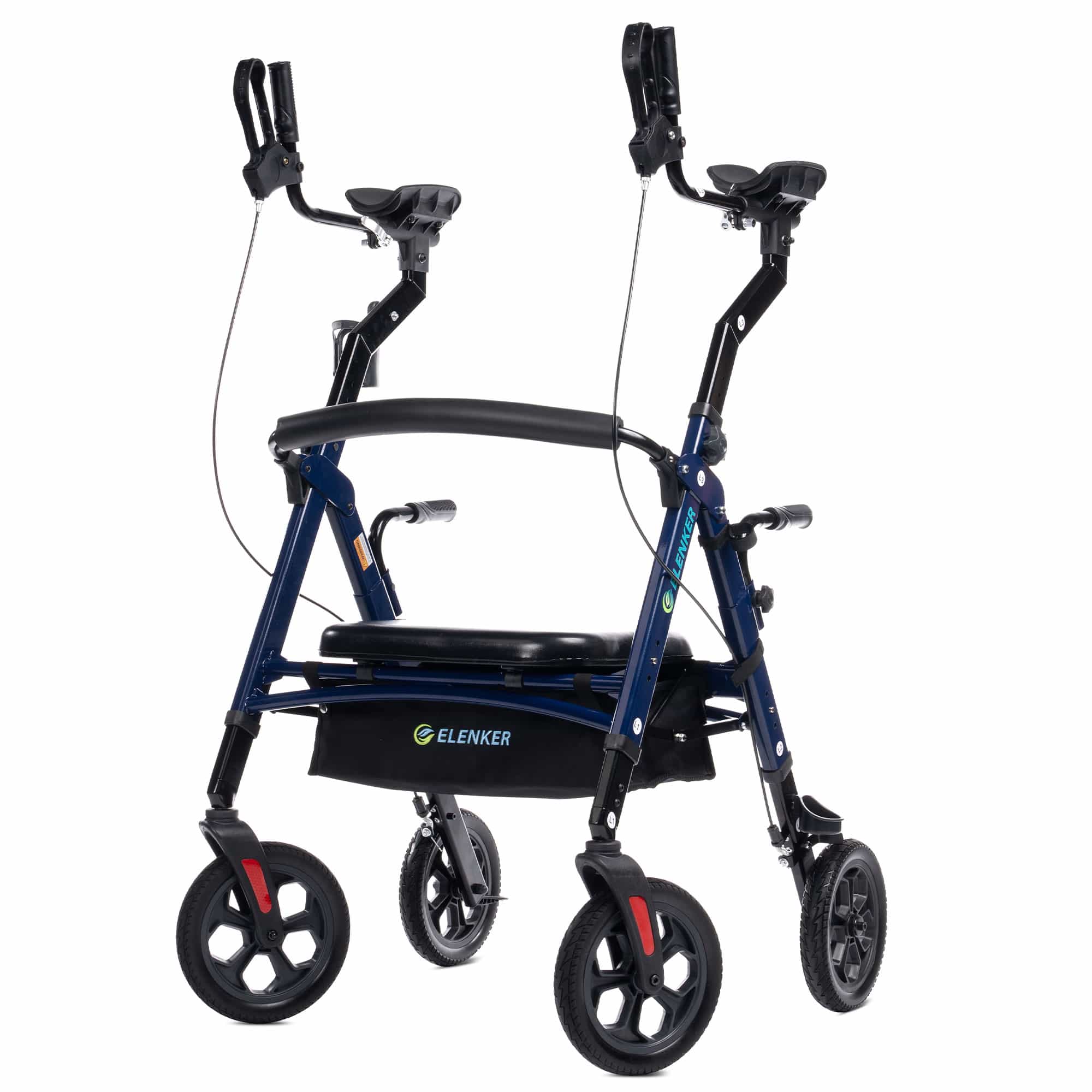 YF-9008F All-Terrain Heavy Duty Upright Walker 10" Wheels - Blue