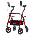 YF-9008F All-Terrain Heavy Duty Upright Walker 10" Wheels - Red