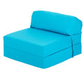 Water Resistant Single Z Bed for Kids Chair Bed Folding Mattress Futon Sofa Bed - Turquoise