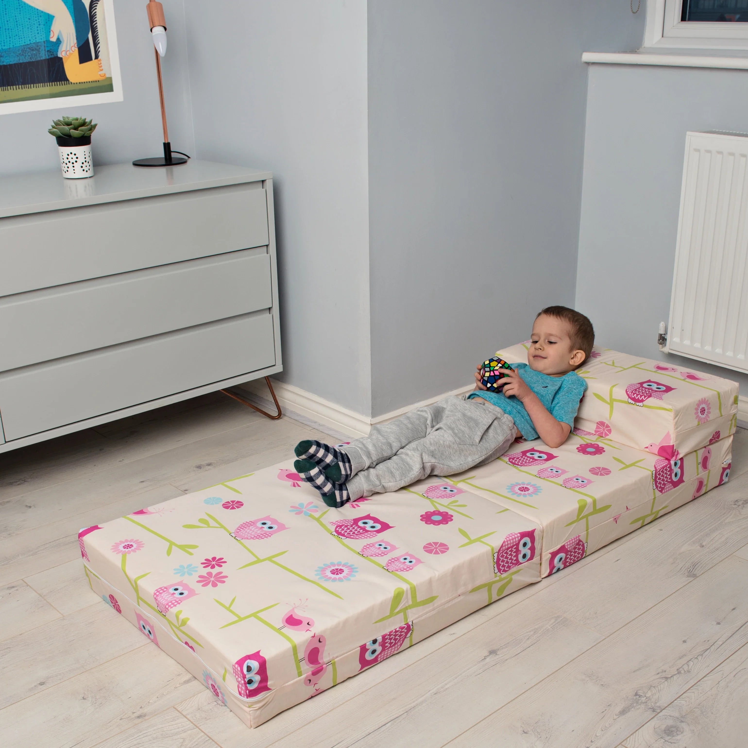 Kids Foldable Z Bed Kids Futon Sofa Bed Folding Mattress Printed Sleeping Mattress