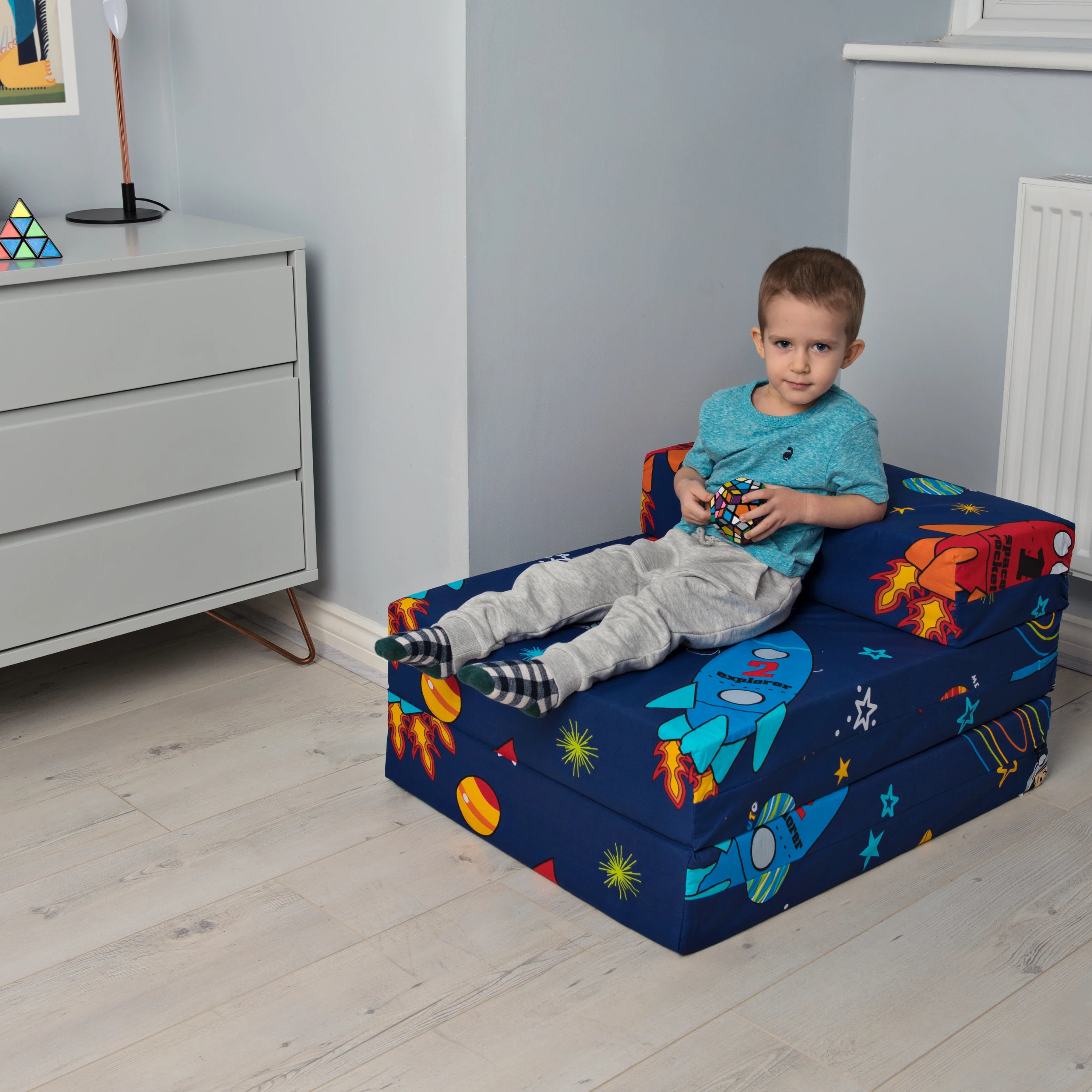 Kids Foldable Z Bed Kids Futon Sofa Bed Folding Mattress Printed Sleeping Mattress