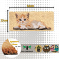 Zerbino Ingresso casa Divertente Simpatico cm 23X53 Tappeto Antiscivolo in Cocco - Gatto