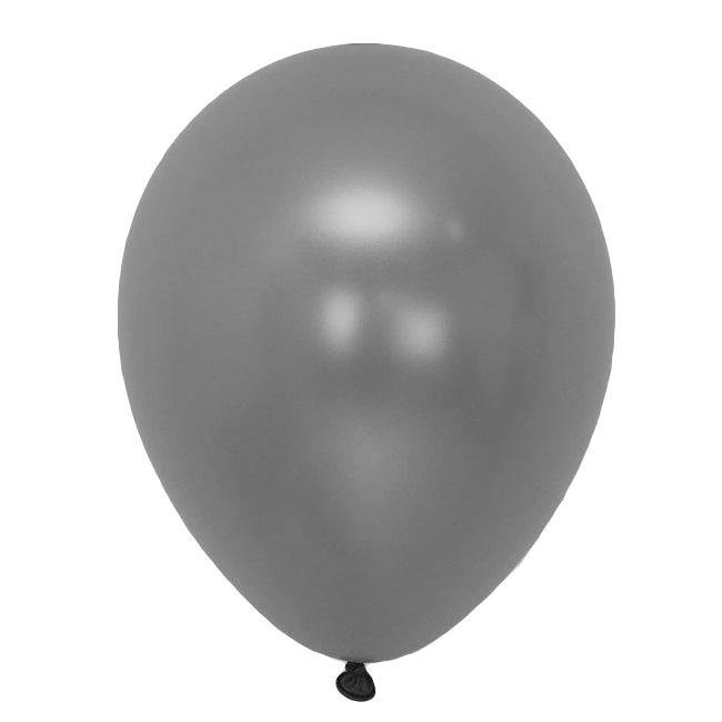 Zilveren Ballonnen (10 stuks / 46 CM)