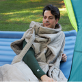 2-in-1 Cordless Wearable Heated Blanket Waist Belt Edition - Silver Mist / Fixed Neck Strap -53"*61" / 3-5 days delivery