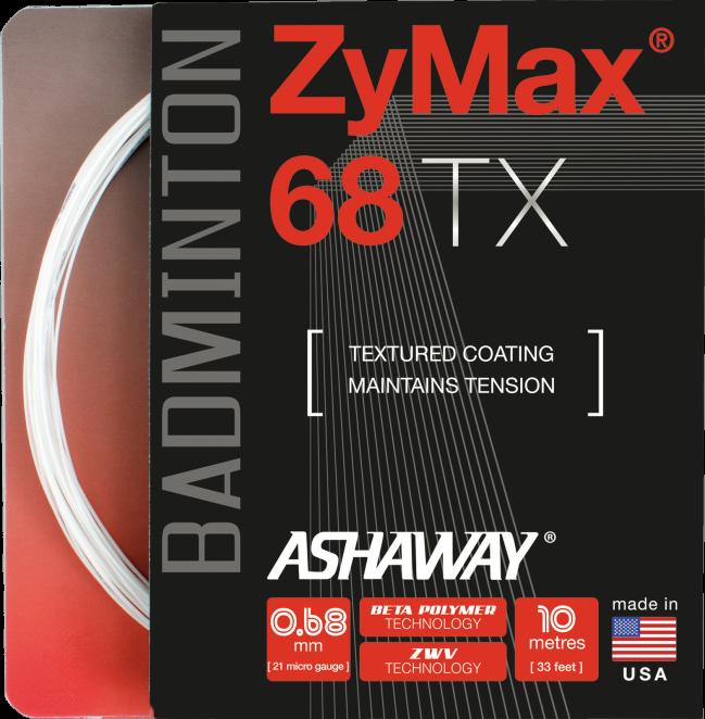 Ashaway ZyMax 68 TX Badminton String Set - White