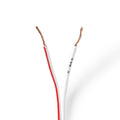 Mercury 100m High Quality Fig 8 Speaker Cable, 2 x (42 x 0.15mmØ) - White