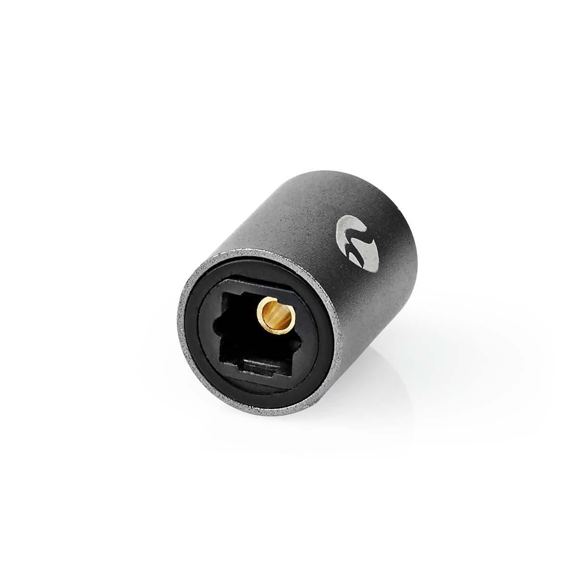 Nedis TosLink Adapter | TosLink Female | TosLink Female | Straight | Metal | Gun Metal Grey | 1 pcs | Box