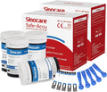 [100pcs] Sinocare Glucometer Glucose Test Strips with free lancets - Safe Accu