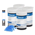 [100pcs] Sinocare Glucometer Glucose Test Strips with free lancets - Safe Accu 2