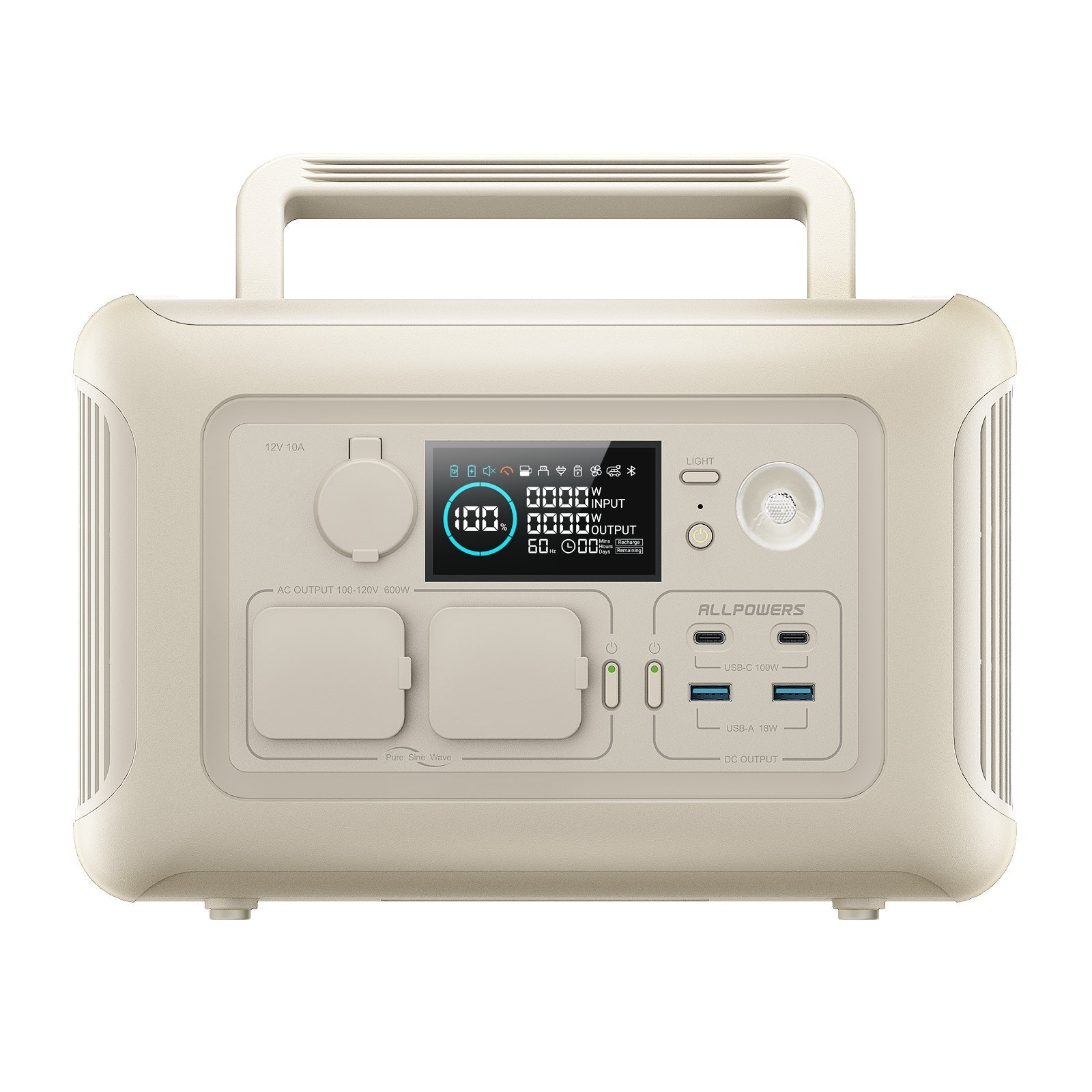 ALLPOWERS R600 Portable Power Station | 600W 299Wh - R600 Beige