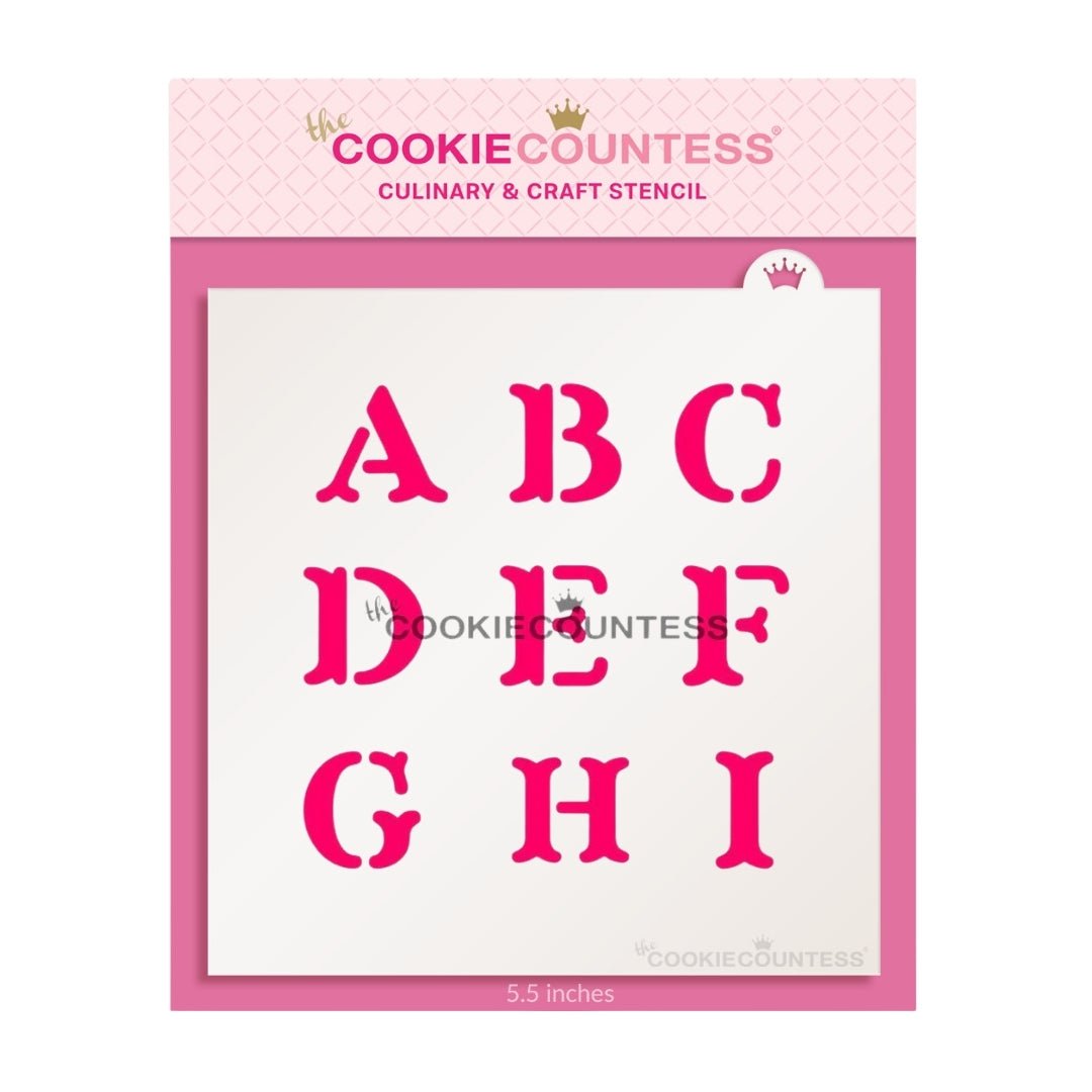 Alphabet Block Set Stencil